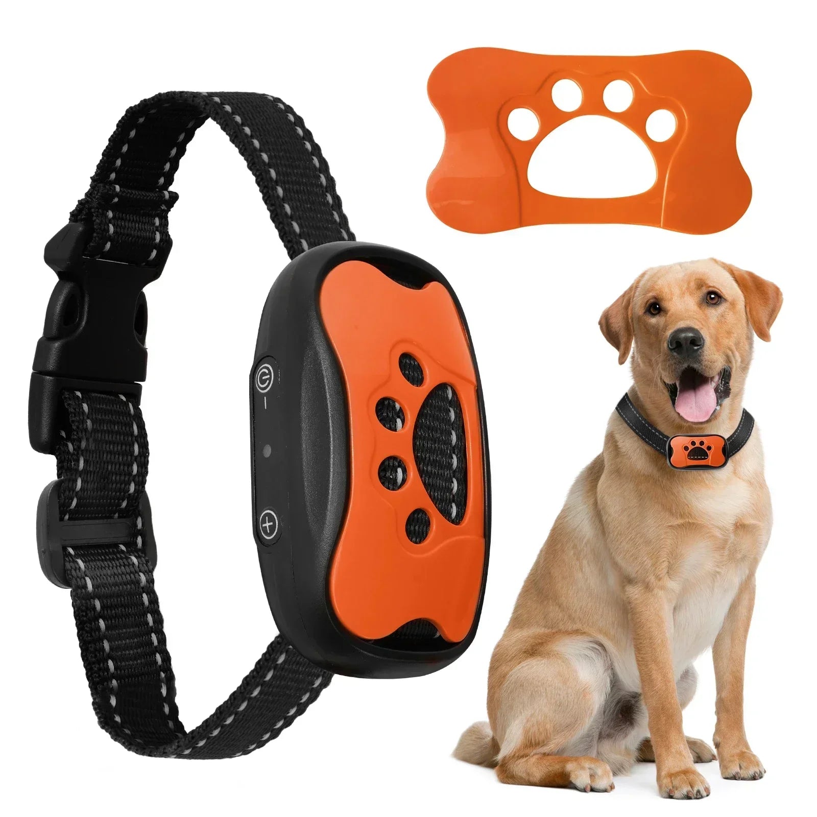 🐶 Rechargeable Safe Anti Bark Dog Collar – Ultrasonic & Vibration Training Device