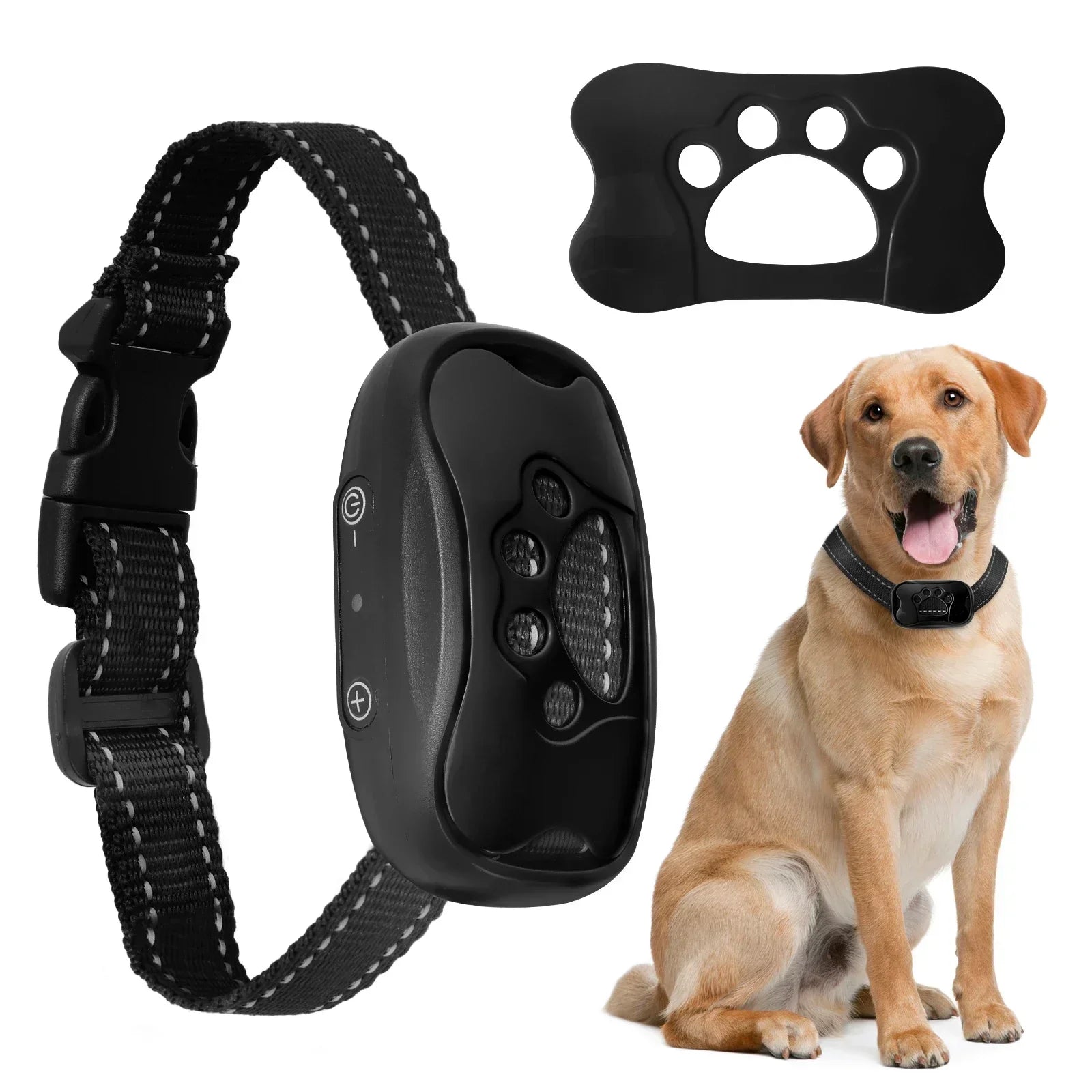 🐶 Rechargeable Safe Anti Bark Dog Collar – Ultrasonic & Vibration Training Device
